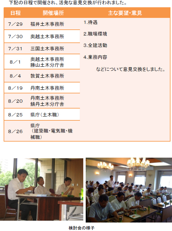2008年7月29日～8月26日土木監督業務等検討会