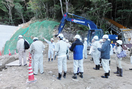 六甲砂防工事現場の見学